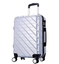 AMYSTY Koffer Trolley Reisekoffer Handgepäck Handgepäck Mit Spinnerrädern, Gepäck, Reisekoffer, Hartschalen-Leichtkoffer Rollkoffer (Color : Sliver, Size : 28inch) von AMYSTY