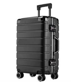 AMYSTY Koffer Trolley Reisekoffer Handgepäck Koffer, Zweireihig, Mit Drehbaren Rädern, Tragbares Reisegepäck, Koffer Mit Zwei Zahlenschlössern Rollkoffer (Color : G, Size : 24inch) von AMYSTY