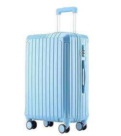 AMYSTY Koffer Trolley Reisekoffer Handgepäck Koffer Mit Spinner-Rädern, Hartschalen-Leichtgewichtler-Rollkoffer Für Geschäftsreisen Rollkoffer (Color : Blu, Size : 24in) von AMYSTY