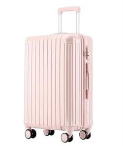 AMYSTY Koffer Trolley Reisekoffer Handgepäck Koffer Mit Spinner-Rädern, Hartschalen-Leichtgewichtler-Rollkoffer Für Geschäftsreisen Rollkoffer (Color : Rosa, Size : 24in) von AMYSTY