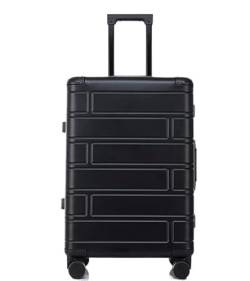 AMYSTY Koffer Trolley Reisekoffer Handgepäck Reisekoffer Hartschalen-Handgepäck Mit Geräuschlosen Flugzeug-Spinnerrädern Rollkoffer (Color : Siyah, Size : 24inch) von AMYSTY