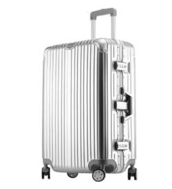 AMYSTY Koffer Trolley Reisekoffer Handgepäck Wasserdichter Gepäckkoffer, Großes Fassungsvermögen, Trolley-Koffer, Aluminium-Universalrad Rollkoffer (Color : D, Size : 26in) von AMYSTY