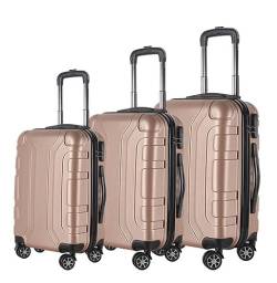 Koffer Trolley Reisekoffer Handgepäck 3-teiliges Gepäck-Set, Verschleißfest, 20/24/28 Zoll, Leichte Koffer-Spinnerräder Rollkoffer (Color : A, Size : 3pcs) von AMYSTY