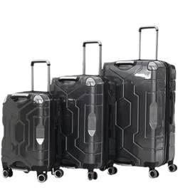 Koffer Trolley Reisekoffer Handgepäck 3-teiliges Gepäckset, Koffer Mit Großem Fassungsvermögen, Handgepäck, Aufgegebenes Gepäck Rollkoffer (Color : A, Size : 20+24+28in) von AMYSTY