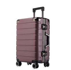 Koffer Trolley Reisekoffer Handgepäck Koffer, Zweireihig, Mit Drehbaren Rädern, Gepäck, Tragbar, Für Reisen, Dual-TSA-Zahlenschloss Rollkoffer (Color : A, Size : 24inch) von AMYSTY