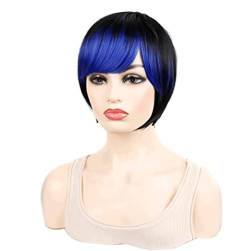 Perücke Tägliche Perücken Party Frauen Perücken Farbe Kurze Glatte Haare Perücken Natürliche Perücken Synthetische Perücke Pixie Cut Perücken Perücke Damen (Color : B, Size : A) von AMYSTY