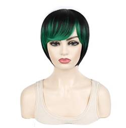 Perücke Tägliche Perücken Party Frauen Perücken Farbe Kurze Glatte Haare Perücken Natürliche Perücken Synthetische Perücke Pixie Cut Perücken Perücke Damen (Color : E, Size : A) von AMYSTY