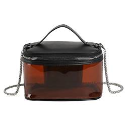 AMZLORD Kulturbeutel Transparent, Kosmetiktasche Durchsichtig, Make Up Tasche Groß, Kulturtasche Reise Wasserdicht, Kosmetikbeutel Klar for Damen, Mädchen, Frauen, Männer (Schwarz) von AMZLORD