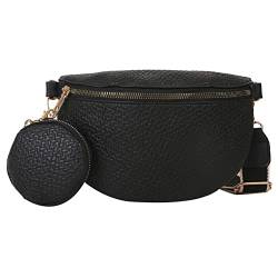 AMZLORD Mode-Leder-Gürteltasche, einfarbig, Designer-Brusttasche for Frauen, mit Kleiner Geldbörse, breitem Riemen for Reiseeinkäufe von AMZLORD