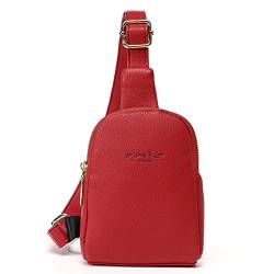 AMZLORD PU-Leder Lustige Packung Gürteltasche Mode Hüfttaschen Lässig Einfarbig Einfach Weich Tragbar Einstellbar for Party Shopping von AMZLORD