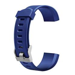 AMZLORD Silikon Uhrenarmbänder, 20mm wasserdichte Silicone Watch Strap Quick Release Kautschuk Uhrenarmband for Herren Männer Frauen weichen Ersatz for ID115Plus HR (Blau) von AMZLORD