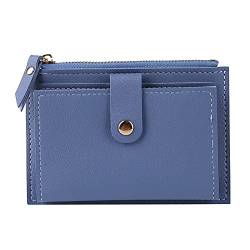 Frauen Mode Leder Kreditkartenetui Kartenetui Damen Casual Mini Münzbörse, blau von AMZLORD