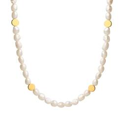 ANAZOZ Choker Halskette mit Perlen, Mehrlagige Halskette Damen Kurz Verstellbar 38+7cm Perlenkette mit Perlen von ANAZOZ