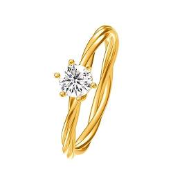 ANAZOZ Eheringe Damen Gold 585, Hochzeit Ringe Damen Solitärring mit Moissanit 0,5ct Größe 53 (16.9) von ANAZOZ