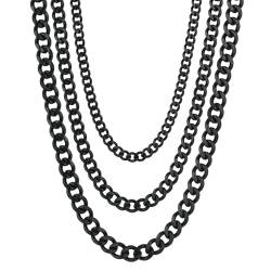 ANAZOZ Halskette Edelstahl Damen, Kette für Anhänger Damen 55cm Modeschmuck Panzerkette 5 mm von ANAZOZ