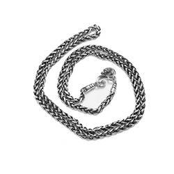 ANAZOZ Kette Silber Damen 65 cm, Halskette Ohne Anhänger Männer 4mm Breit Weizenkette Silber von ANAZOZ