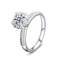 ANAZOZ Ring Echtgold 750, Verlobungsring Damen größe 61 | Eheringe mit Labor Diamant 1 karat D-VVS1 oder VVS2 von ANAZOZ