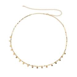 ANAZOZ Taillenkette Damen, Bauch Kette Damen Gold Körperschmuck Damen Sexy Pailletten von ANAZOZ