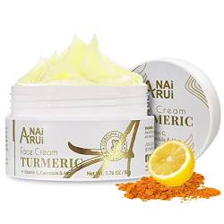 ANAiRUi Kurkuma Gesichtscreme, Vitamin C Creme für Gesicht und Körper, Kurkuma Gesichtsfeuchtigkeitscreme für dunkle Flecken, 50g von ANAiRUi