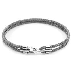 ANCHOR & CREW Klassisches Graues Canterbury Silber Und Seil Armband - Mann - 21cm von ANCHOR & CREW