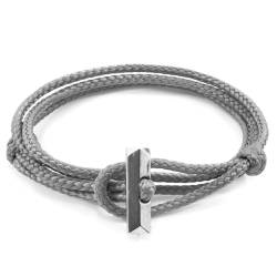 ANCHOR & CREW Klassisches Graues Oxford Silber Und Seil Armband - Mann - Einheitsgröße von ANCHOR & CREW