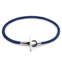 ANCHOR & CREW Marineblaues Cambridge Silber Und Seil Armband - Mann - 19cm von ANCHOR & CREW