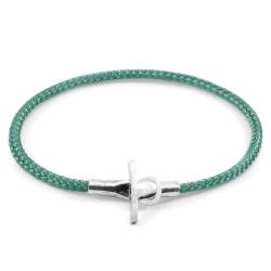 ANCHOR & CREW Mintgrünes Cambridge Silber Und Seil Armband - Frau - 19cm von ANCHOR & CREW