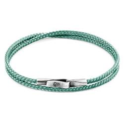 ANCHOR & CREW Mintgrünes Liverpool Silber Und Seil Armband - Frau - 19cm von ANCHOR & CREW