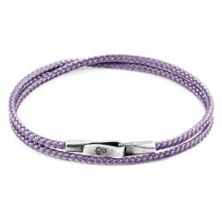 ANCHOR & CREW Violett-lila Liverpool Silber Und Seil Armband - Frau - 19cm von ANCHOR & CREW