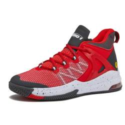 AND1 Turnaround Herren Basketballschuhe Indoor oder Outdoor Basketball Sneakers für Männer Street Court Größe 40-50, Rot/Ausflug, einfarbig (Getaway Solids), 11 Women/9.5 Men von AND1