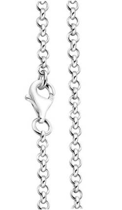 ANDANTE Damen Ankerkette 925 Sterling Silber Halskette Erbskette - rund - 2mm - rhodiniert - in vielen Längen 40-70cm verfügbar (40) von ANDANTE