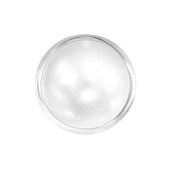ANDANTE Glas Chunk Click-Button Druckknopf (Weiß) für Chunk-Armbänder, Chunk-Ringe und andere Chunk-Accessoires von ANDANTE