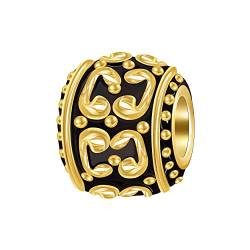 ANDANTE-Stones 14K Gold Antique Vintage Bead Charm Orient Element Kugel für European Beads + Organzasäckchen von ANDANTE