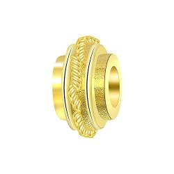 ANDANTE-Stones 14K Gold Spacer Bead Abstandhalter - Element Kugel für European Beads Modul Armband + Organzasäckchen von ANDANTE