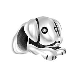 ANDANTE-Stones 925 Sterling Silber Bead Charm Hund Element Kugel für European Beads + Organzasäckchen von ANDANTE