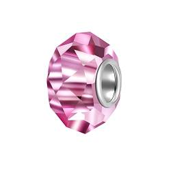 ANDANTE-Stones Silber Zirkonia Bead Facettiert (Rosa) Element Kugel für European Beads + Organzasäckchen von ANDANTE