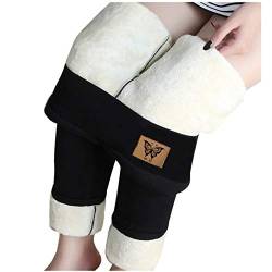 ANDGRO Thermo Leggings Damen Gefüttert High Waist Thermoleggins Lang mit Innenfleece Warm Teddy Sportleggins Strumpfhosen Thermohose Laufhose Stretch Plüsch Flauschige Warm Dicke Thermohose von ANDGRO