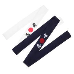 ANDRESLAD 2 Stück Ninja Druck Stirnband Karate Stirnband Japan Krawatten Stirnband Japanisches Stirnband Männer Koch Stirnbänder Dekoratives Kopfband Heim Stirnband Sushi Koch von ANDRESLAD