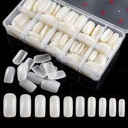 500 Stück Acryl Künstlich Nagelspitzen Boxed Quadrat Falsche Nagel Fake Fingernägel Natürliche Nail Tips für Damen Nageldesign DIY,Nagelstudios,10 Größen von ANEWISH