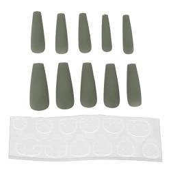 10 Stück Press On Nails, Coffin Fake Nails Tips Extra Coffin Glossy Fake Artificial Nails Maniküre Dekoration für Frauen (N5355-03) von ANGGREK