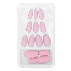 24-teiliges Nail-Art-Spitzen-Set, ANGGREK Press on Fake NailMatte Pure Color Artificial Fake Nails Full Cover False Nail Tips (F124) von ANGGREK