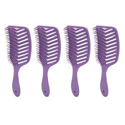 4 Stück Gebogene Vent-Haarbürste, Professionelles Paddel-Entwirrungsbürsten-Styling-Werkzeug für Männer und Frauen für Schnelles Föhnen von ANGGREK