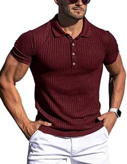 ANGGREK Herren Poloshirt Freizeit Slim Fit Polohemden Golf Polo Kragen Sport Polohemd für Männer Sportstil von ANGGREK