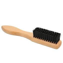 Bartpflegebürste, Bartbürste Glättet und Fördert das Bartwachstum Nylonborsten Bartbürste aus Holz für Männer Bartpflege von ANGGREK