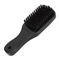 Bartpflegebürste, Bartstylingbürste Weiche, Elastische Haarschnurrbartpflege-Reinigungsbürste mit Holzgriff Bartkamm für Männer von ANGGREK