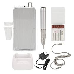 Elektrisches Nagelpolierer-Set, ANGGREK Elektrische Nagelfeile, 35.000 U/min, Maniküre- und Pediküre-Set, Elektrisch, Tragbar, Wiederaufladbar, 2600 MAh Akku, Nagelbohrmaschine, (EU-Stecker) von ANGGREK