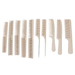 Haarkamm, Detangler-Kamm, Paddel-Haarkamm, Haarstylisten Professionelles Styling-Kamm-Set Variety Pack mit Maßwaage für Salon und Heimgebrauch(Beige) von ANGGREK