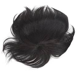 Herren-Toupet-Perücke für Kurzes Haar, Weißes Haar, Modisch, Atmungsaktiv, Schwarzes Netz, für den Alltag von ANGGREK