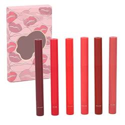 Lip Liner, ANGGREK 6pcs 0.04oz Lip Liner Set Wasserdicht Make-up Matte Lip Pencil Crayon mit Integriertem Spitzer für Frauen Ein Must-Have-Tool für Dating von ANGGREK