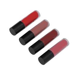 Lipgloss,ANGGREK 4Pcs Lip Glaze Matte Texture Exquisite Elegante Glättung Kompaktes Design Lipgloss für Den Täglichen Gebrauch Ein Must-Have-Tool für Dating(02#[4 Geschenkboxen]) von ANGGREK